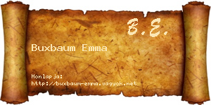 Buxbaum Emma névjegykártya